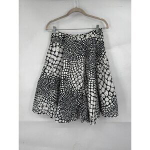 Edma Esyllte Anthropologie Skirt Women 6 Black Ivory Y2K Retro Preppy Funky